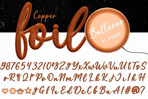 Download Free Copper Balloon Letters Commercial Use