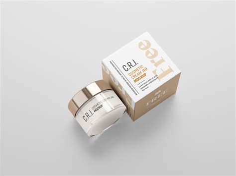 Download Free Cosmetic Jar In Box Mockup PSD TIFF Files PSD Files