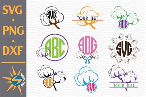 Download Free Cotton Monogram SVG, PNG, DXF Digital Files Include Commercial Use