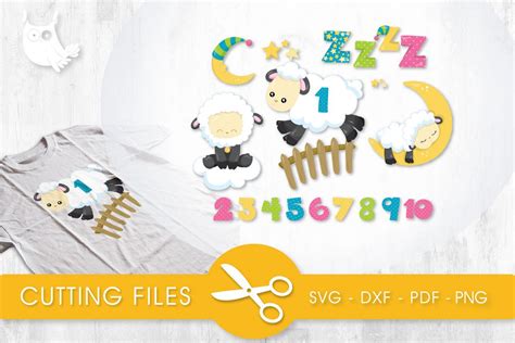 Download Free Counting Sheep - SVG File, DXF File for Cricut Machine