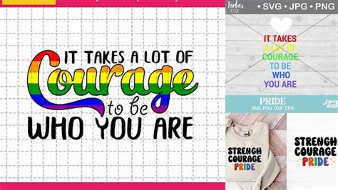 Download Free Courage Pride SVG Cut File Files DXF Files