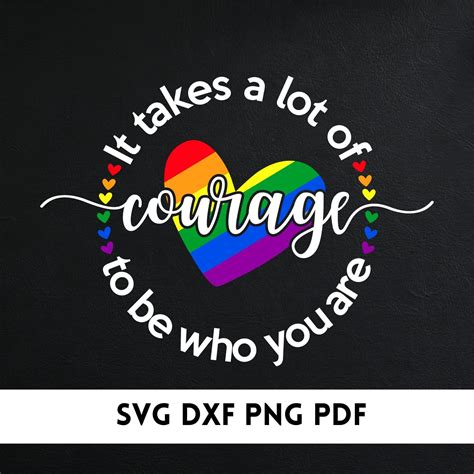 Download Free Courage Pride SVG Cut File for Cricut Machine