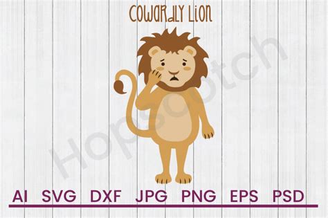 Download Free Cowardly Lion - SVG File, DXF File Commercial Use Free PSD Mockups
