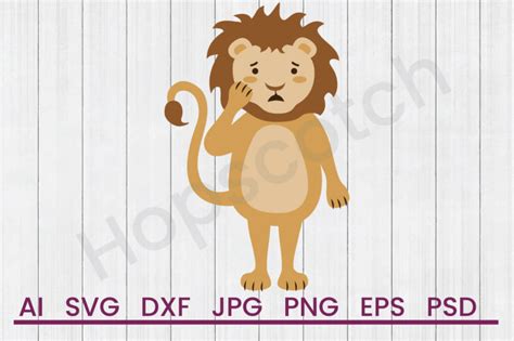 Download Free Cowardly Lion - SVG File, DXF File DXF Files