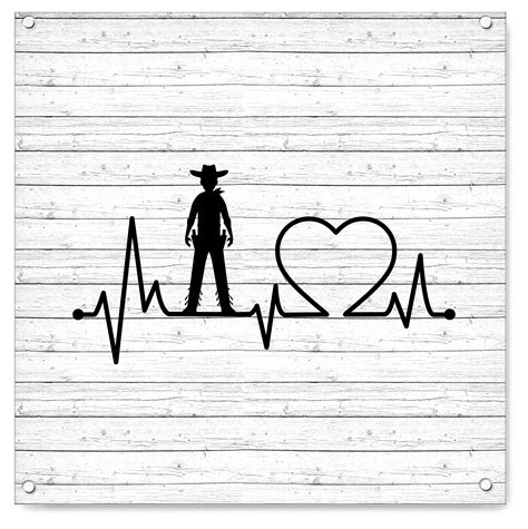 Download Free Cowboy Heartbeat SVG, PNG, DXF Digital Files Include Files