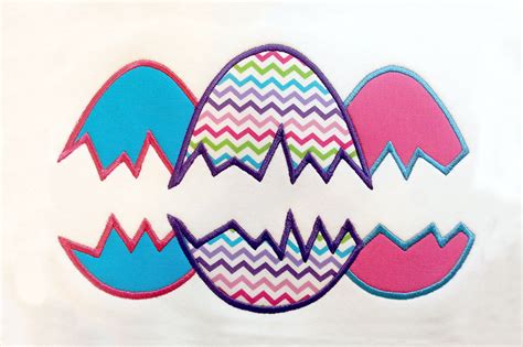 Download Free Cracked Easter Eggs Split | Applique Embroidery Files