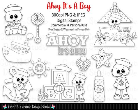 Download Free Crafty boy- digital stamp set Commercial Use For Crafts