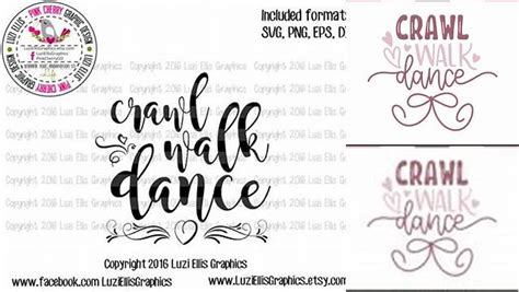Download Free Crawl Walk Dance SVG Cutting Files For Crafts
