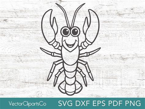 Download Free Crayfish SVG Cut File Commercial Use DXF Files