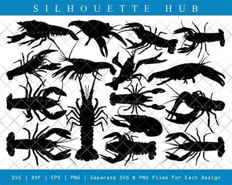 Download Free Crayfish SVG Cut File Files DXF Files
