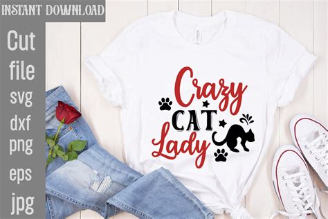 Download Free Crazy Cat Lady- SVG File, DXF File DXF Files