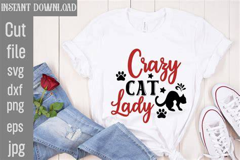 Download Free Crazy Cat Lady- SVG File, DXF File For Crafts