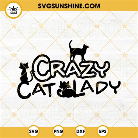 Download Free Crazy Cat Lady- SVG File, DXF File For Cricut