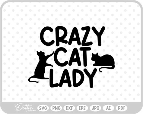 Download Free Crazy Cat Lady- SVG File, DXF File For Silhouette