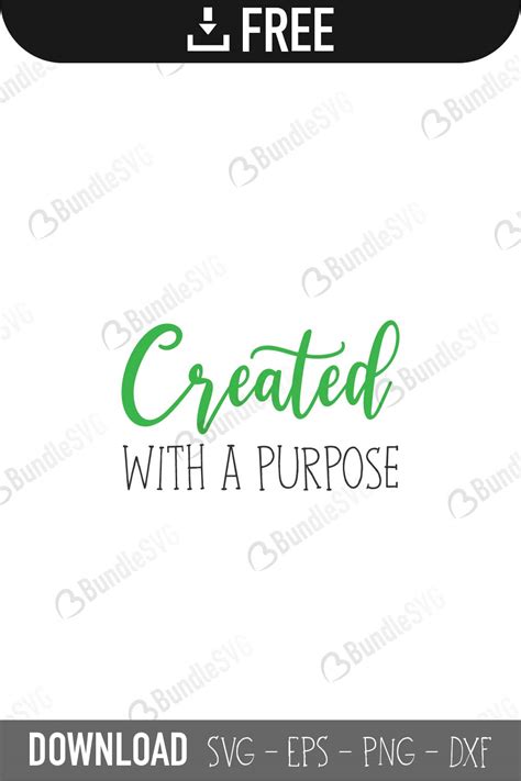 Download Free Created With A Purpose Cut Files