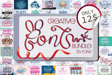 Download Free Creative Font bundle Commercial Use For Crafts