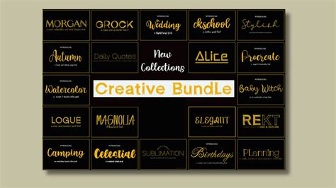 Download Free Creative Font bundle Silhouette