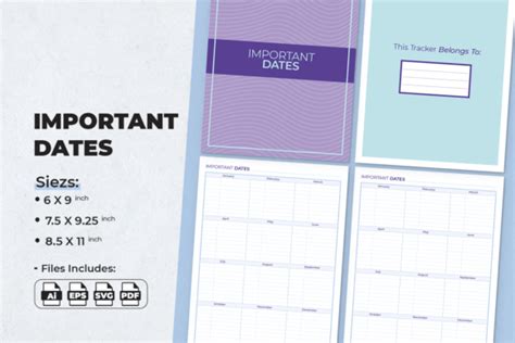 Download Free Creative Planner Dates Files