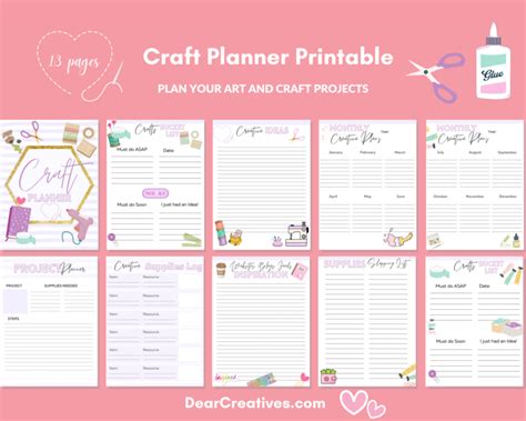 Download Free Creative Planner Dates For Crafts