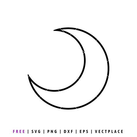 Download Free Crescent Moon - Moon SVG Cut File Commercial Use DXF Files