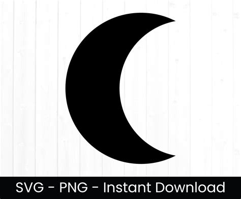 Download Free Crescent Moon - Moon SVG Cut File Commercial Use For Crafts