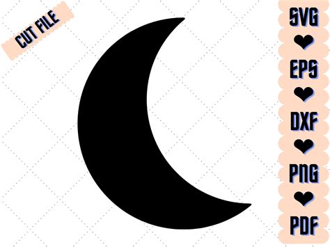 Download Free Crescent Moon - Moon SVG Cut File Files