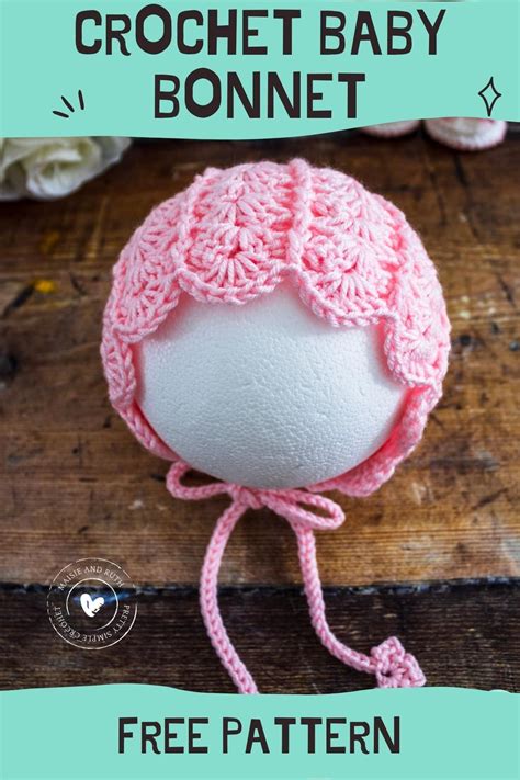 Free Crochet Baby Bonnet Pattern 03 Months