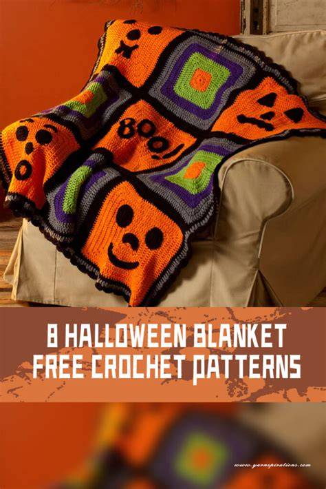 Free Crochet Halloween Blanket Patterns