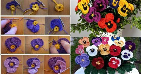 Free Crochet Pansy Pattern