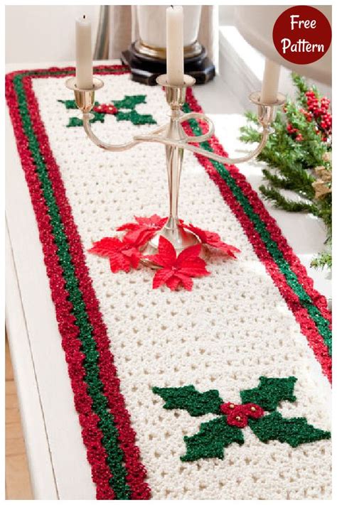 Free Crochet Patterns For Christmas Table Runners