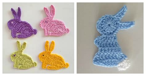Free Crochet Rabbit Applique Pattern