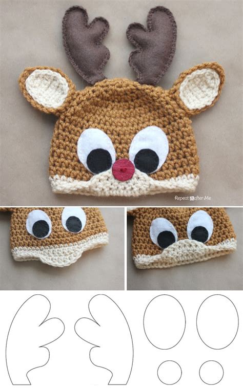 Free Crochet Reindeer Hat Pattern