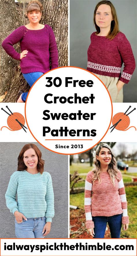 Free Crochet Sweater Patterns For Ladies
