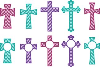 Download Free Cross Monogram Frames For Cricut
