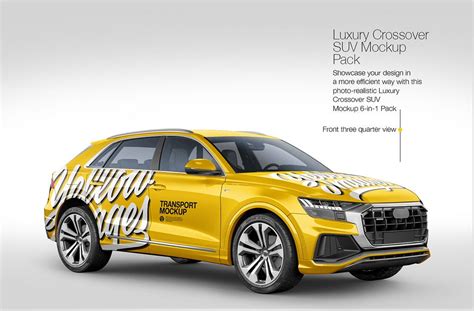 Download Free Crossover SUV - Front View PSD Object Mockups PSD Files