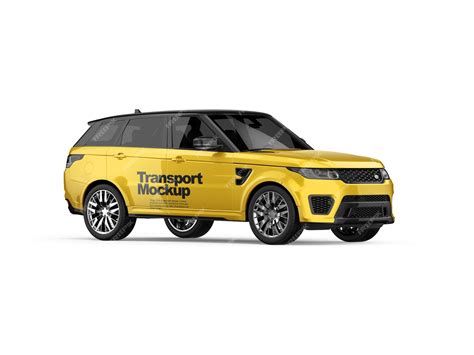 Download Free Crossover SUV Mockup - Front View PSD Object Mockups