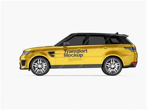 Download Free Crossover SUV Mockup - Side View PSD Generator