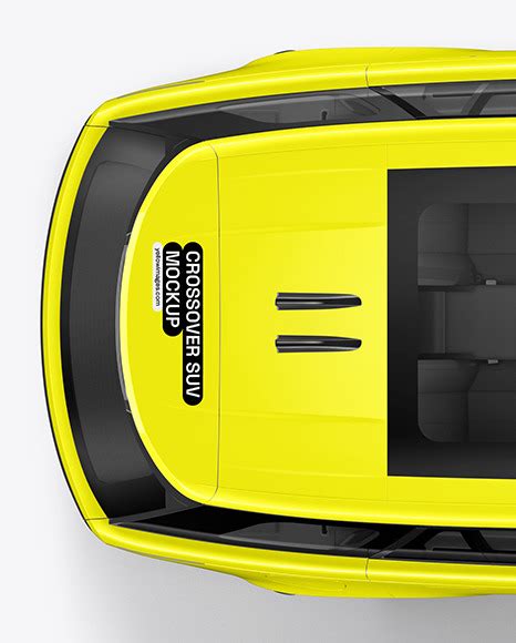 Download Free Crossover SUV Mockup - Top View PSD Generator