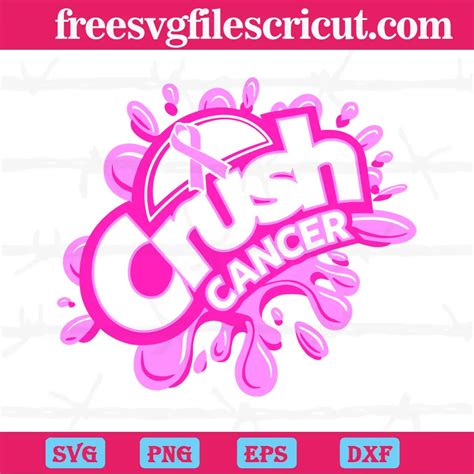 Download Free Crush Cancer SVG Cut File Files DXF Files