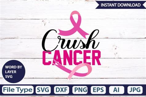 Download Free Crush Cancer SVG Cut File Printable
