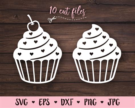 Download Free Cupcake SVG, Cupcake DXF, Cuttable File Commercial Use For Crafts