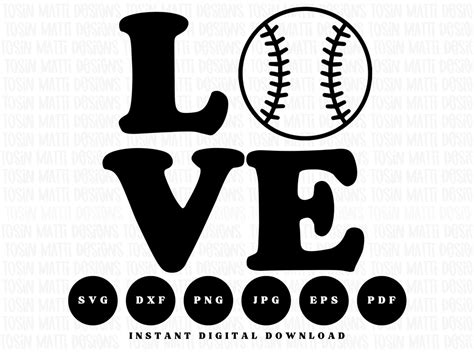 Download Free Cursive Love, Baseball Svg Commercial Use