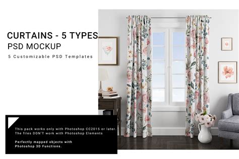 Download Free Curtains - 5 Types PSD Templates TIFF Files PSD Files