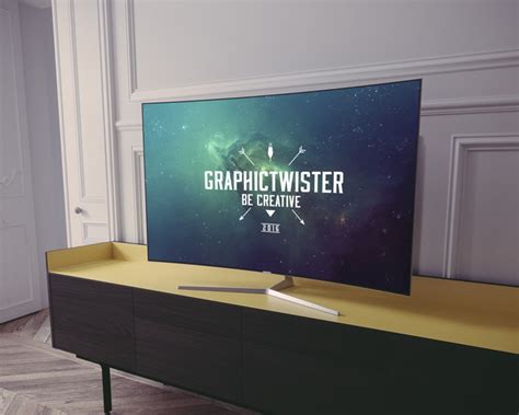 Download Free Curved Tv Mockup PSD Object Mockups PSD Files
