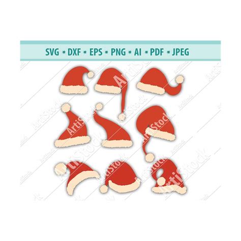 Download Free Custom Santa Hat SVG DXF Files