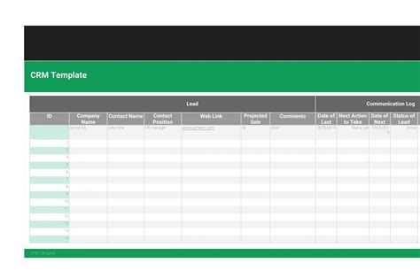 Free Customer Relationship Management Excel Template