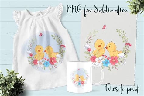 Download Free Cute Chickens sublimation. Design for printing. Files Free PSD Mockups