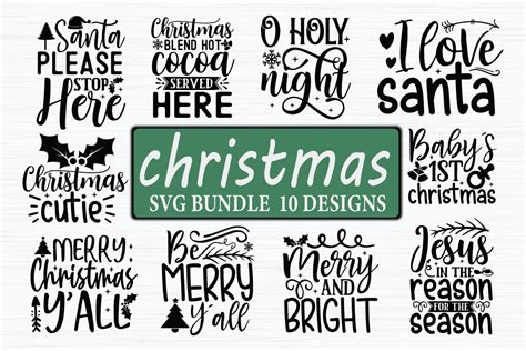 Download Free Cute Christmas SVG bundle. Cut Files