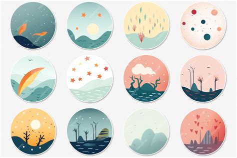 Download Free Cute Designs Circle Printable Cute Illustrations Files For Crafts