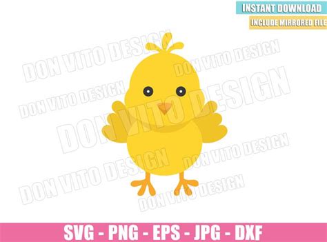 Download Free Cute Easter Chick Bird - SVG File, DXF File Silhouette